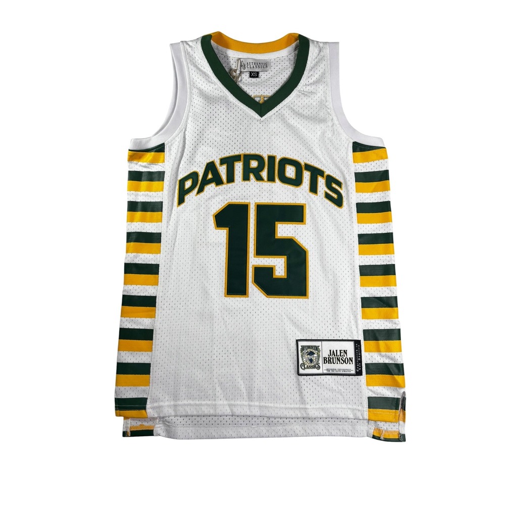 Authentic Classics Jalen Brunson Stevenson‎ Patriots High School Jersey White XS